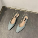 Moodsad Elegantsed Slingback Korterid Naistele &Uuml;hev&auml;rvilised Nahast Terava Otsaga Kingad Suvised Daamide Tagumise Rihmaga Sandaalid Madala Kontsaga Mary Janes 2025 38 sinine