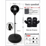 Multifunktsionaalne laste kiiruspoksi komplekt: Vertikaalne poksikott, t&auml;ispuhutav p&uuml;sti seisev kott ja kindad. 66