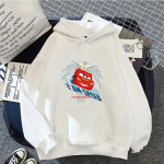 Autod Lightning McQueen Hupparid Naistele Vintage Jasmine Kawaii Kapuutsiga Pullover R&otilde;ivad Multikad Dressipluus Harajuku Esteetiline Top S