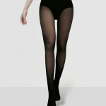 RNOT Valenti optiline illusioon 3D kompressioonp&uuml;ksid (4 kaalutaset) l&auml;bipaistvad fliisist retuusid Illusion black