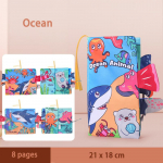 Beebiraamatud Montessori m&auml;nguasjad veekindlad pehmest riidest raamatud 3D-loomade kognitiivsed imikud varajase &otilde;ppimise harivad riidest raamatud m&auml;nguasjad