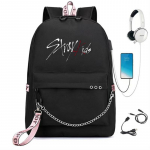 StrayKids Seljakott Perifeerne Kett Seljakott USB-laetav Vabaajakott Reisikott