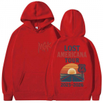 MGK Lost Americana Tuur 2025-2026 Merch Kapuutsiga S&auml;rk Meestele Naistele Vintage Suur &Uuml;leskeeratav Dressipluus Mugav K&otilde;rge Kvaliteediga Fliisist Kapuutsiga S&auml;rk Streetwear S