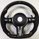 Kuum m&uuml;&uuml;k s&uuml;sinikkiust sportrooliratas BMW M3 F30 F15 F16 F20 F21 F25 F26 Carbon brazing M3 (airbag) must