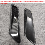 2x s&uuml;sinikkiust v&auml;limusega esip&otilde;lle &otilde;huava sisselaskeava katte kate Mercedes Benz W204 C63 W205 W207 W212 W213 jaoks AMG sedaanile Carbon Fiber Look