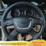 Car Steering Wheel Cover For Skoda Octavia A5 Superb 2012 2013 ized Car Interior Accessories Original Steering Wheel Braid 3 Colors Thread