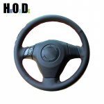 Black Car steering wheel cover For Old Mazda 3 2003 2004 2005 2006 2007 2008 2009 Mazda 6 2002 2003 2004 2005 2006 Mazda 5 Black Thread