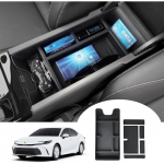 Toyota Camry XV80 2025 Keskkonsooli K&auml;etoe Korraldaja Sahtel Vastupidav ABS Must Panipaik Eraldajaga Autotarvikud must