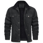 Meeste Sametjakid Vintage Fliisist Tuulejakk Paksud Soojad Talvejoped Mitme Taskuga Vabaaja Denimjakk XL black