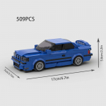 Linn Spordauto Ralli M3 E36 MOC S&otilde;iduk Ehitusklotsid DIY Superauto V&otilde;idus&otilde;idutee Hariduslikud M&auml;nguasjad Laste Kingitus Poisid