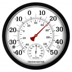 25cm Sise/V&auml;lisaias Traadita Termo&H&uuml;gromeeter V&auml;lis- Ilmajaam- Aia Temperatuuri Niiskuse Termomeeter must