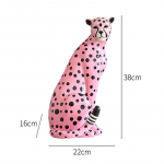 Kodu kaunistus Kujuke Roosa leopardist kaunistus Elutuba Sissep&auml;&auml;s Telerikapp Kontor Lauapealne Figuur Kaunistus roosa