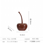 Loomingulised vaikk&auml;sit&ouml;&ouml;esemed Punased kirsid Simuleeritud puuviljade kaunistused Kirsiga &otilde;un Kodu kaunistamise tarvikud Dekoratiivsed kujukesed