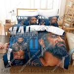 Lightning Jey Uso Voodipesukomplekt &Uuml;heinimese Twin T&auml;iskasvanu Queen King Suuruses Voodikomplekt T&auml;iskasvanute Magamistoa Tekikoti Komplektid Wwe 2K25 Voodilina Komplekt 150*200cm 3pcs gray