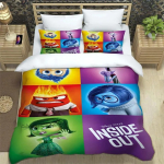 Inside Out 2 Laste t&auml;iskasvanute voodipesukomplektid Padjap&uuml;&uuml;r Armas multifilm Beebi laste voodikomplekt S&uuml;nnip&auml;evakingitused EU Single(135*200cm)3pcs