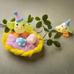 Kit cr&eacute;atif de P&acirc;ques - Creativ Company - Poussins en p&acirc;te &agrave; modeler - Couleurs pastel - DIY - Autodurcissante