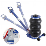 3 T Cric Pneumatique - VEVOR - Cric de Levage &agrave; 3 Coussins 14-45cm R&eacute;paration Auto - Bleu