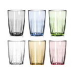 Unbreakable cup tumbler plastic,Set of 6 Reble Acrylic Drinking Cups,Stackable Beverage Tumbler for Juice,Lemonade,Ice Coffee 250ml white