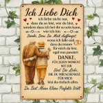 Saksa armastusluule metallist silt &ndash; 20x30cm Ich Liebe Dich Vintage Decor romantilistesse ruumidesse puhas