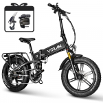 Foldable electric bicycle VITILAN i7PRO 3.0, 750W motor, 48V 20Ah battery, top speed 45 km/h, cruising range 120km, 20*4.0 inch tires