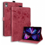 Kaitse&uuml;mbris IPad 11 2025 jaoks &Uuml;mbris 11 Reljeefne 3D Lillekassi Rahakott &Uuml;mbris Coque IPad A16 jaoks &Uuml;mbris IPad 10 11. p&otilde;lvkonna jaoks iPad 11th Gen (A16) punane