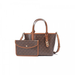 Michael Kors Eliza seeria monogrammiga nahast kott naistele tumepruun 30S3GZAT0V-BRN-ACORN Basic Set (Bag+Dust Bag)