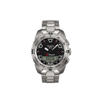 Tissot T Touch kvartsmehhanismiga meeste k&auml;ekell Kell 43,6 mm must sihver Titaanist korpus Titaanist rihm T013.420.44.201.00 Black Dial