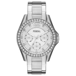 FOSSIL K&auml;ekell Kvartsmehhanism Roostevabast terasest rihm 38mm Valge sihverplaat Naiste kell 100m veekindel ES3202 White Dial white