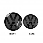 VOLKSWAGEN VW jaoks 2 tk Esi- ja Tagumine Embleem VW Golf 6/Golf 7/Golf 7.5/Golf 8 jaoks Ei M&otilde;juta ACC-d Muudetud Must Silt Tasane Peegel GOLF 7.5 (MK7.5)