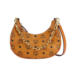 Mcm Aren Visetos Vananenud Lilleprindiga Kett Poolkuu Kott Kaenlakott K&auml;ekott Kaetud L&otilde;uendist &Otilde;lakott V&auml;ike Naiste Pruun Segatuna Konjakiv&auml;rviga One Size-Basic Set (Bag+Dust Bag) pruun