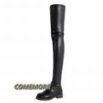 Luksuslikud Uued Libisemiskindlad Platvormiga Mugavad Venivad Saapad &Uuml;le P&otilde;lve Naiste Mustad Valged Kingad Mood Vabaaja Lahedad Suurus 43 35 must