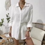 &Uuml;hev&auml;rvilised vabaaja lahtised l&uuml;hikeste p&uuml;kste komplektid naistele, elegantsed suvised naiste kaheosalised &uuml;likonnad, t&auml;iskomplekt, naiste riided S