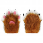 Karvased pl&uuml;&uuml;sist kassik&auml;pad kindad t&auml;iskasvanutele teismelistele festivali&uuml;rituse riietumiseks Halloweeni peo kost&uuml;&uuml;mi aksessuaarid Fursuit kindad