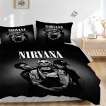 3 tk Nirvana b&auml;ndi kattekomplekt, 1 kate + 2 padjap&uuml;&uuml;ri (Ilma siseta), K&otilde;ikide aastaaegade voodipesu, Voodipesu, Magamistoa sisustus yy250922048 135x200cm