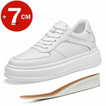 Meeste Elevatori Oxford Kingad K&otilde;rgust Lisavad 7cm Tossud Spordiks Vaba Aega Mood Suurused 36-45 36 valge