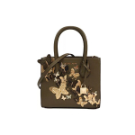 Michael Kors Mercer Kirjalogo Lukk 3D Liblikas Nahast Akordion Crossbody K&auml;ekott Naiste K&auml;ekotid Oliiviroheline 30S9GM9M6K-OLIVE Basic Set (Bag+Dust Bag)