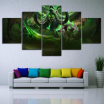 Raamimata l&otilde;uend 5 tk Kleebis World of Warcraft Videom&auml;ng Seinakunst Plakatid Prindid Pildid Maalid Kodu Dekoor Kaunistused 40x60 40x80 40x100cm white