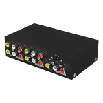 AV-jaotur RCA 1-st 4-sse Samaaegne Video ja Heli Komposiitsignaal Metallist M&uuml;rav&auml;hendus &Uuml;henda ja Kasuta &Uuml;hildub Jaapani Kasutusjuhendiga must