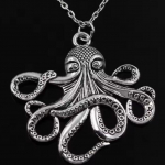Vintage Retro Skandinaavia Kraken Kaheksajalg Ripats Kaelakee Kett Unisex Mehed Naised Moodne Gooti Amulett Talisman Ehted Peo Kingitus chain1x1