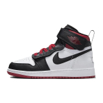 Jordan Air Jordan 1 FlyEase Nahast Libisemisvastased Kulumiskindlad K&otilde;rged Laste Korvpallijalatsid Must Punane DC7986-106 36.5