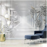 3D abstraktne ruumitapeet Euroopa stiilis lilledega teemantseinatapeet Elutoa teleri taustapilt 200 cm(W) x 140 cm(H)