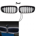 BMW 3. seeria F34 GT 328i 330i 335i 340i 2012-18 esiosa neerukujuline iluv&otilde;re v&otilde;idus&otilde;iduv&otilde;re &uuml;lemine stange kapoti v&otilde;rkv&otilde;rk LED-valgustusega must