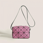 Geomeetriline Moodne Naiste Crossbody Kott Street Style Ruudukujuline K&auml;ekott Trendikas Patchwork &Otilde;lakott roosa punane v&auml;rv