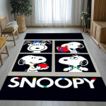 Armas Snoopy Koer Multikas Elutoa libisemiskindel ala-vaip Pehme vaip Magamistoa Laste m&auml;ngutoa Diivani, Kodu kaunistus Uksematt Kingitus 80x120cm