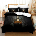 3D-prinditud Diablo IV m&auml;ngu voodipesukomplekt Tekikate Voodikomplekt Tekikate Padjap&uuml;&uuml;r Tekk Kuninga Suurus Kuninganna Suurus Poiste T&auml;iskasvanute Voodipesu 135x200cm