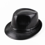 J&auml;nese / Nahast Retro Suur Suurus Naiste Meeste Must Ovaalne &Uuml;lemine M&uuml;ts Fedora Heisenberg Mr White Porkpie Pork Pie Bowler M&uuml;ts 57-59cm XL 59cm must