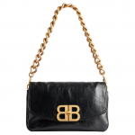 Balenciaga metallist logo paks keti nahast kott &otilde;lakott naiste k&auml;ekotid must 7485982AAIZ1000 Basic Set (Bag+Dust Bag)