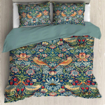 William Morris Strawberry Thief Tekikottide komplekt T&auml;issuurus Kuninganna suurus Pehme Kohtumine &Otilde;rn Voodipesu Komplektid Teismelistele/T&auml;iskasvanutele Tekikate AU Single(140x210cm)