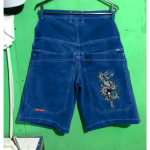 Ameerika Hip-Hopi Trend Retro Denim L&uuml;hikesed P&uuml;ksid Meeste ja Naiste Y2K Harajuku Gooti Jooksup&uuml;ksid S