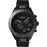 Hugo Boss 1513581 meeste k&auml;ekell must rihm must sihverplaat 42 mm + karp